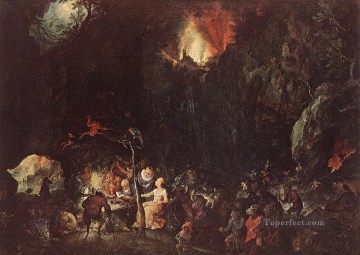 聖アントニウス・フランドルの誘惑 ヤン・ブリューゲル一世 Oil Paintings